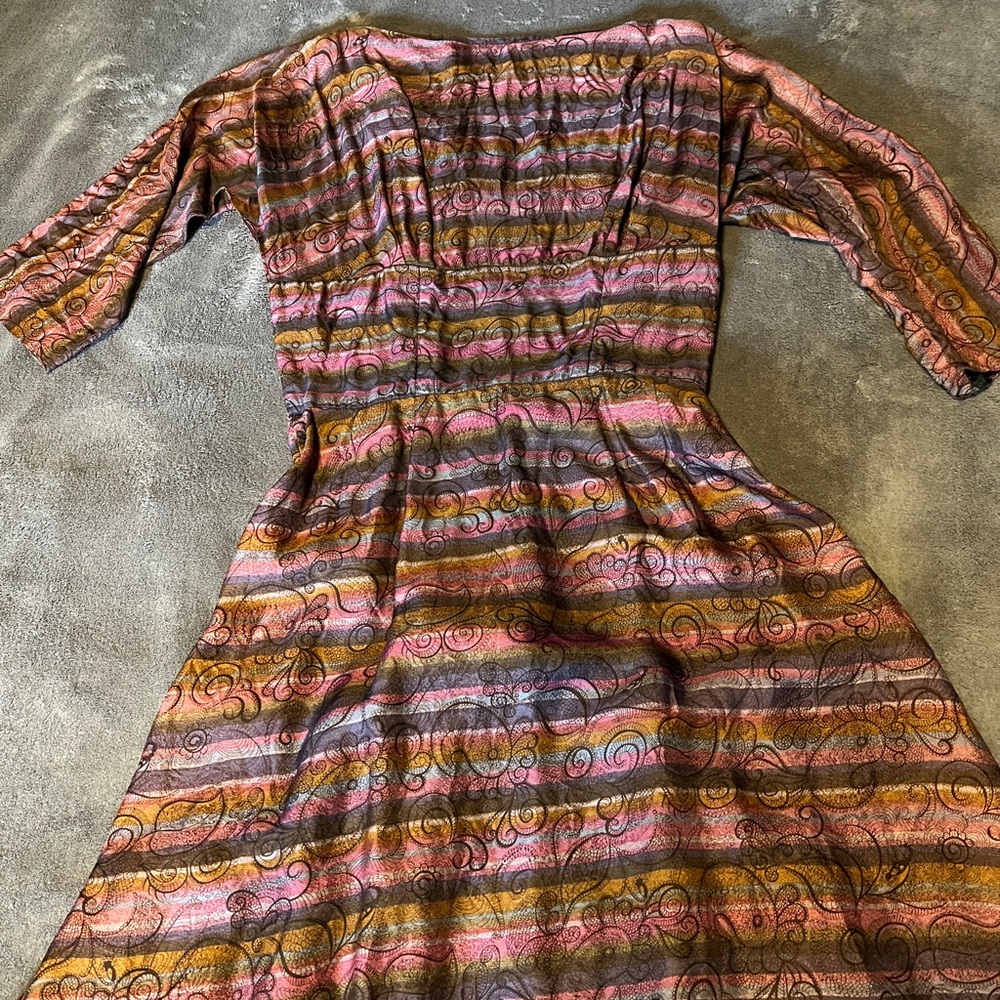 VINTAGE R&K Originals Multicolor Striped Dress